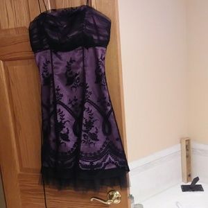 Purple and black dress